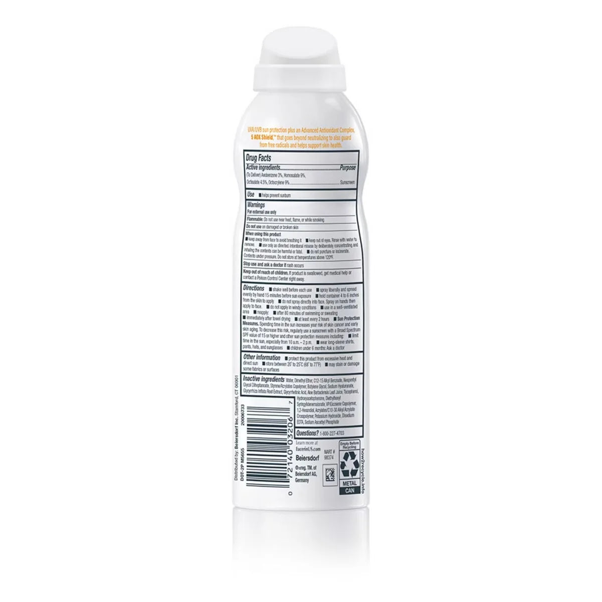 Eucerin Advanced Hydration Sunscreen Spray - SPF 50 - 6oz