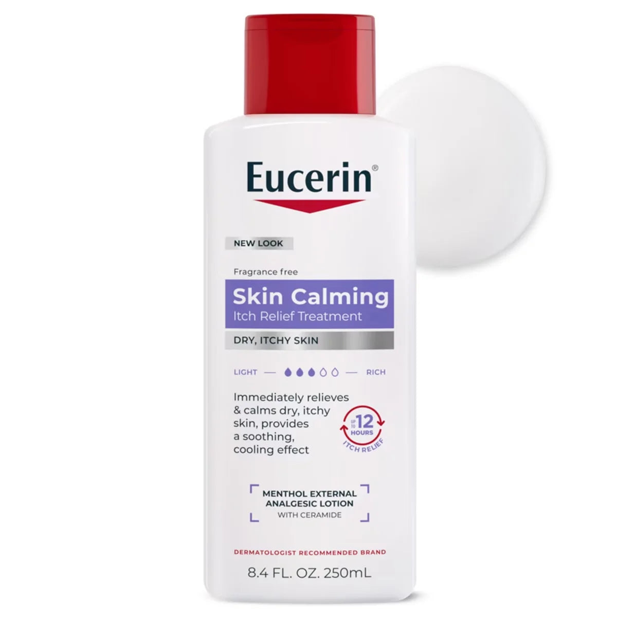 Eucerin Itch Relief Intensive Calming Lotion for Sensitive Dry Skin Unscented - 8.4 fl oz