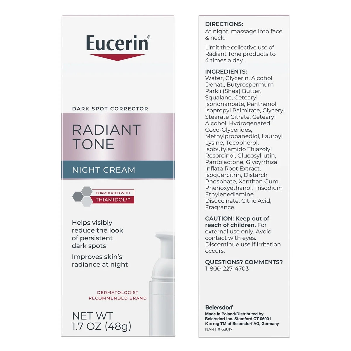 Eucerin Radiant Tone Dark Spot Corrector Night Cream - 1.7oz