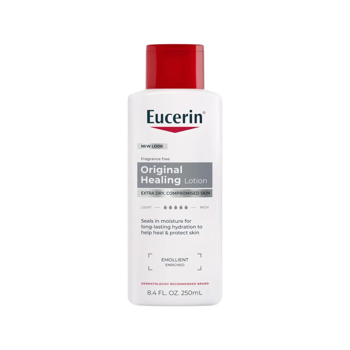 Eucerin Original Moisturizing Lotion Long Lasting Dry Skin Hydration Formula 8.4 oz