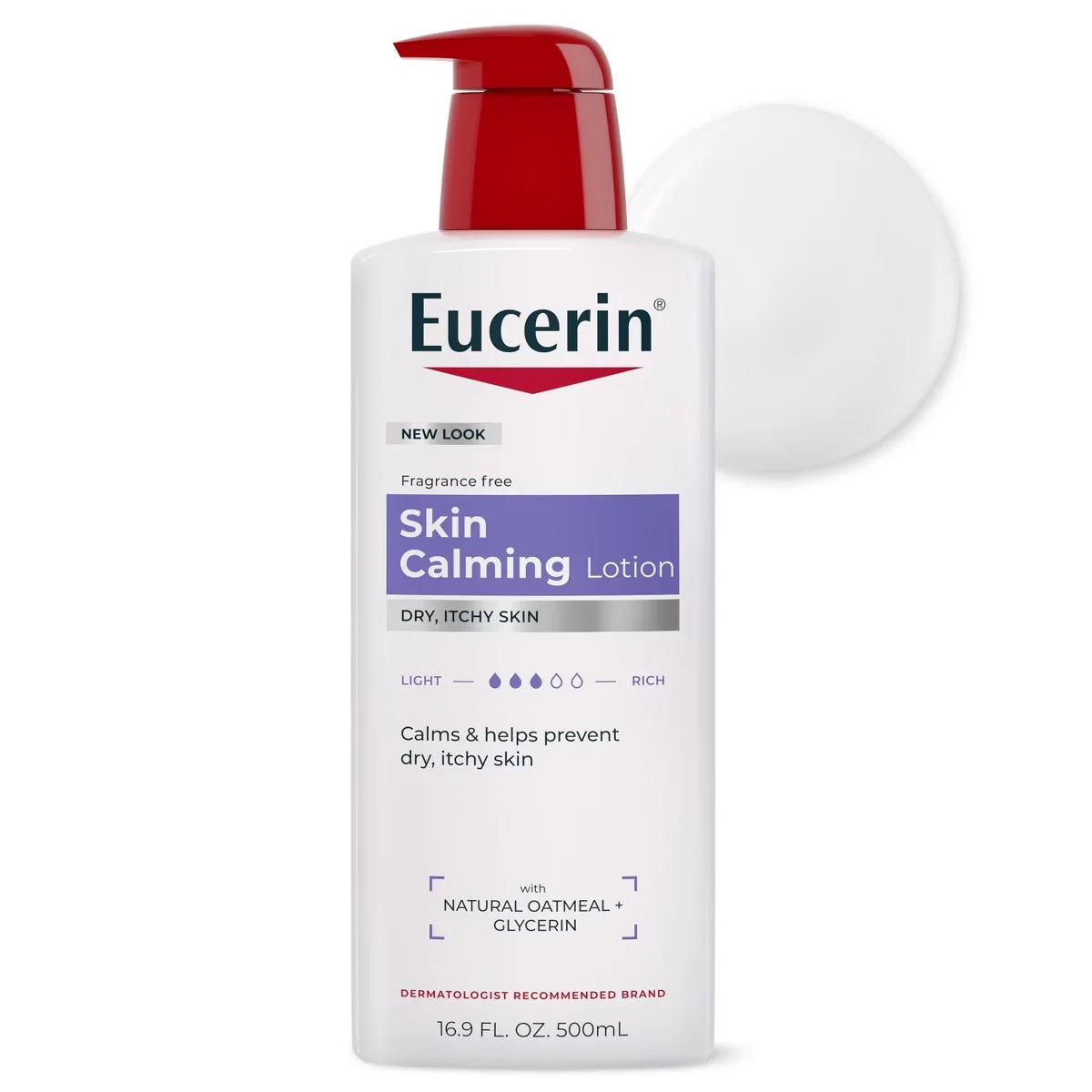 Eucerin Skin Calming Body Lotion for Dry and Itchy Skin Unscented - 16.9 fl oz